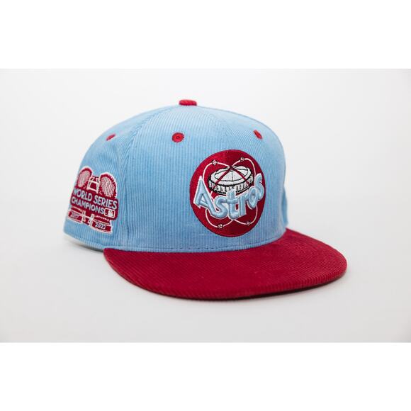 Houston Astros "Houston Oilers" Double Trophy Fitted Hat Size 7 3/4 - Picture 1 of 4